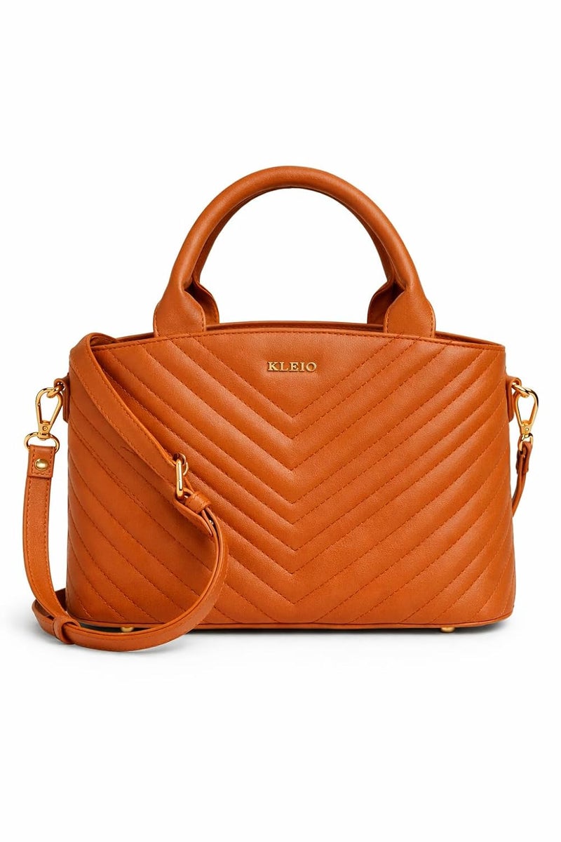 KLEIO Top Handle Satchel Handbag in Vegan Leather for Women - Image 1